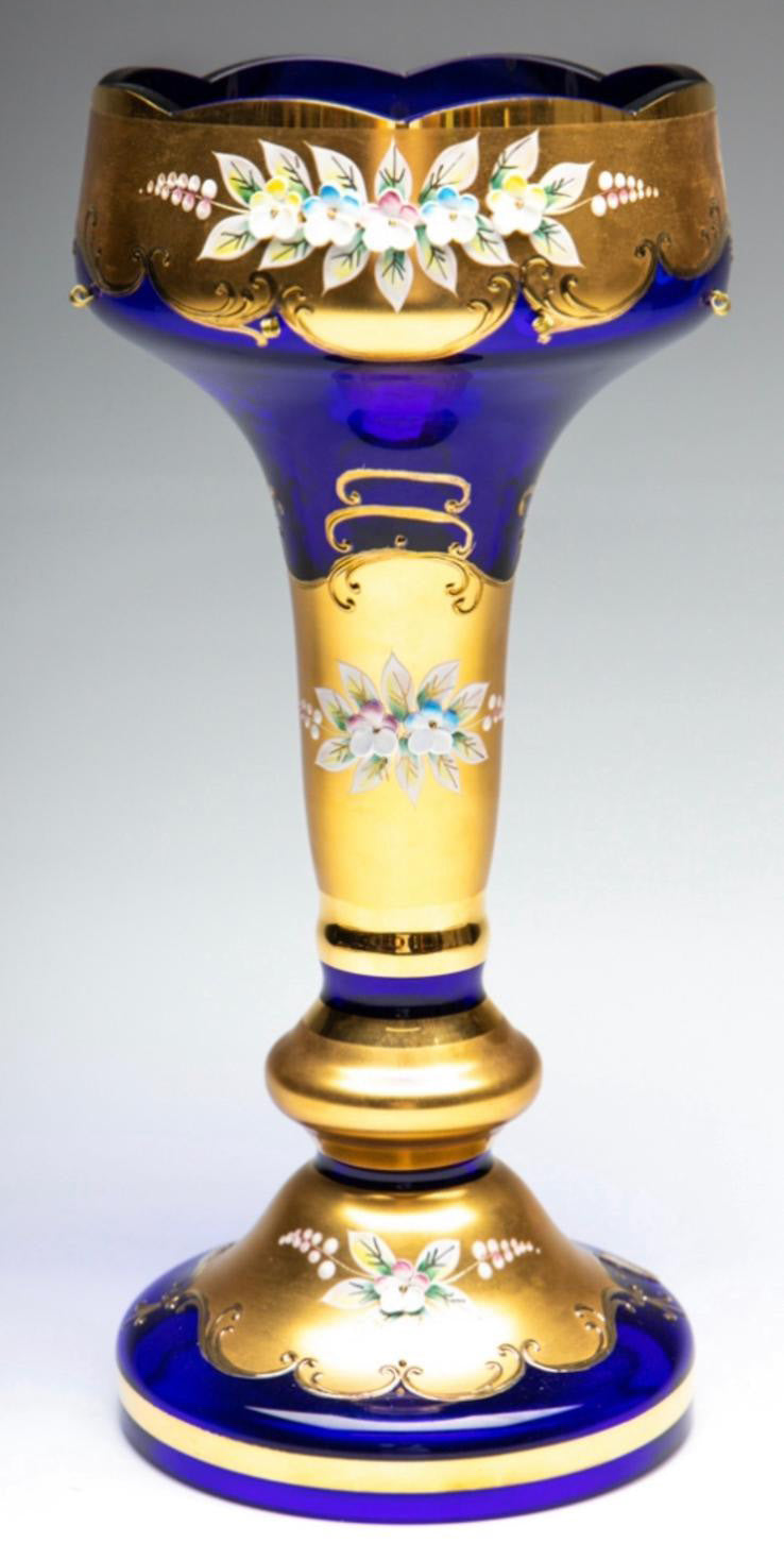 Gold and blue vase