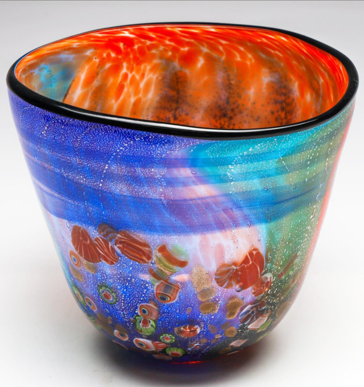 A Murano Millefiori vase