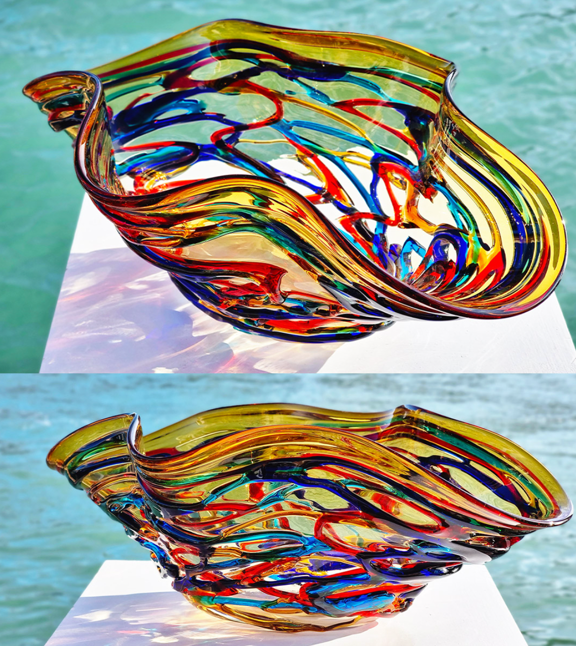 HARLEQUIN SOMBRERO - CURVY SHORT VASE