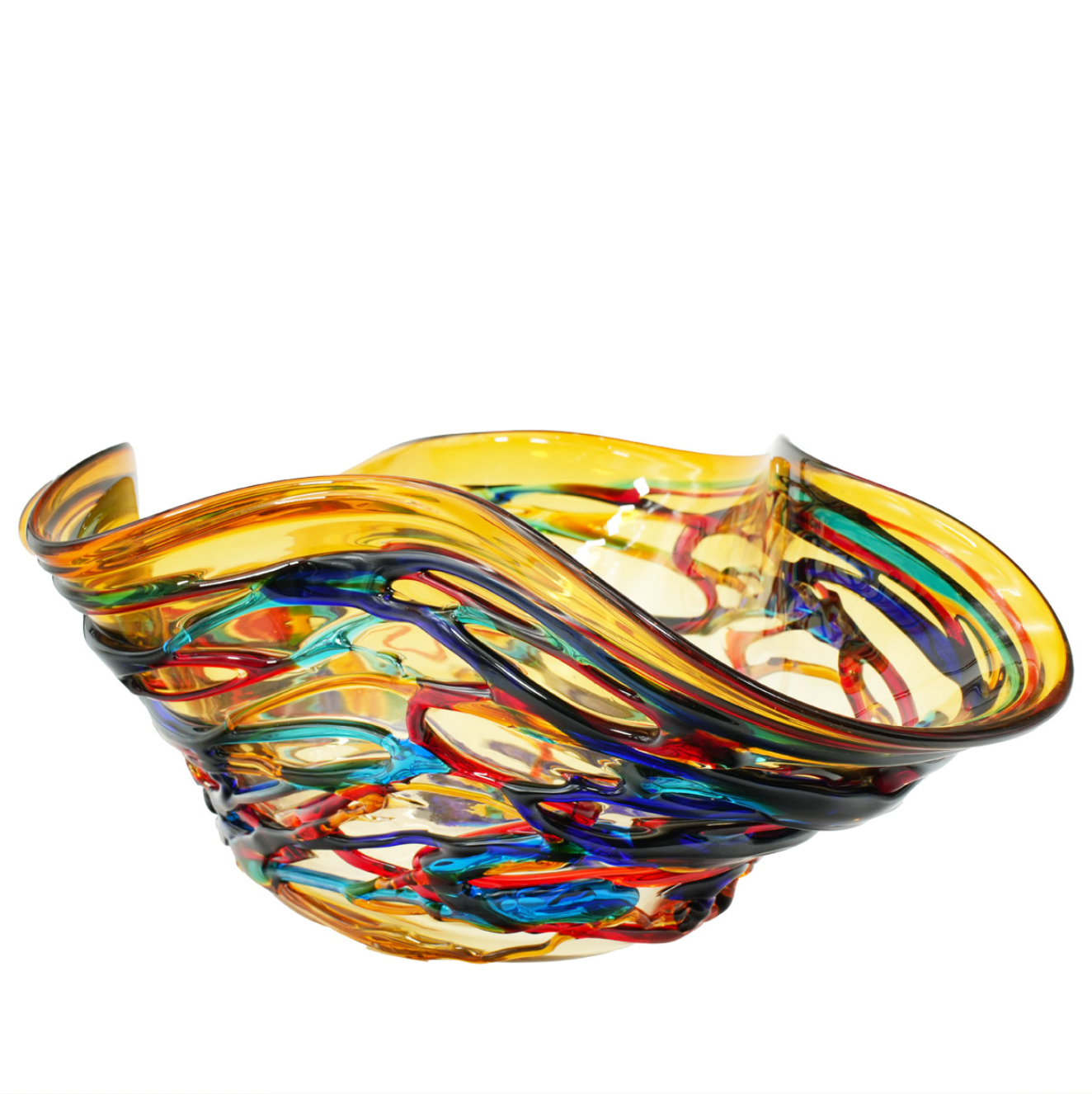 HARLEQUIN SOMBRERO - CURVY SHORT VASE