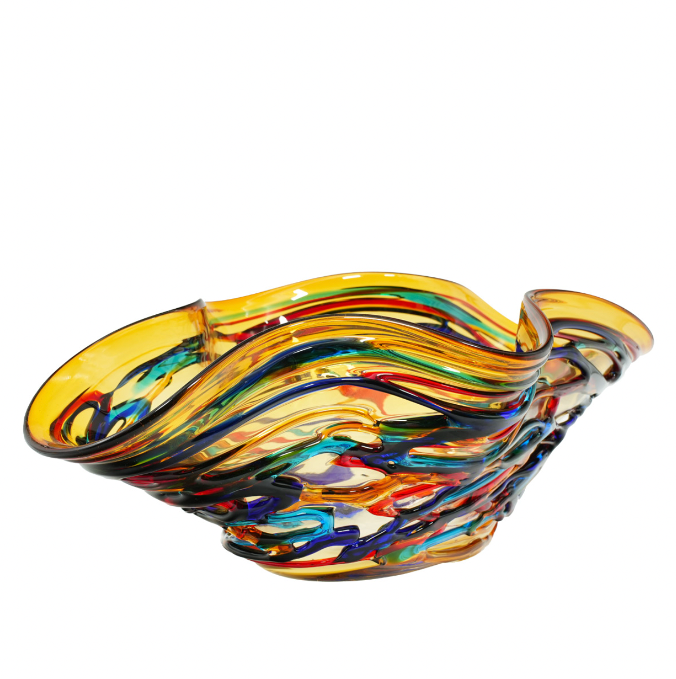 HARLEQUIN SOMBRERO - CURVY SHORT VASE