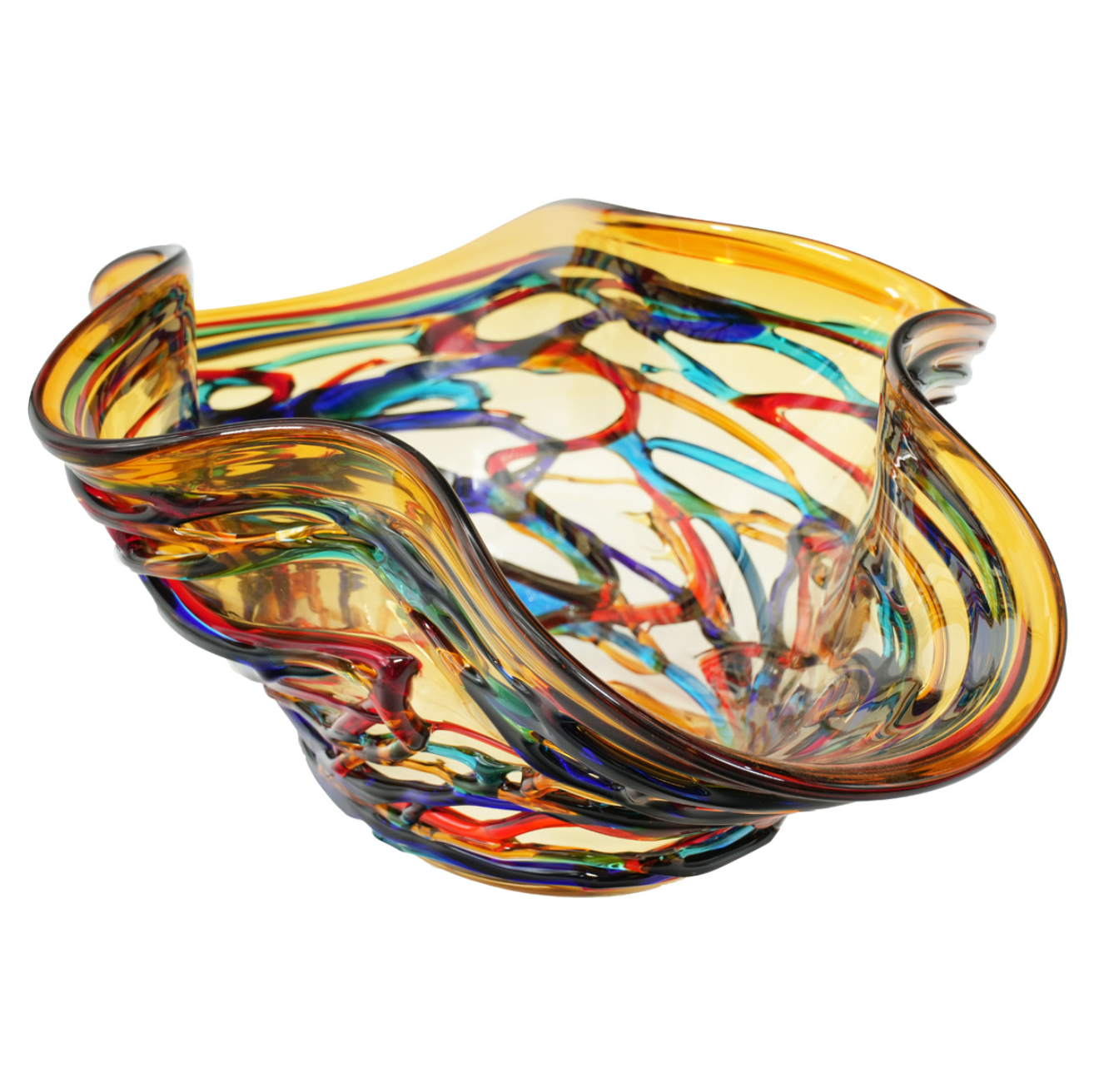 HARLEQUIN SOMBRERO - CURVY SHORT VASE