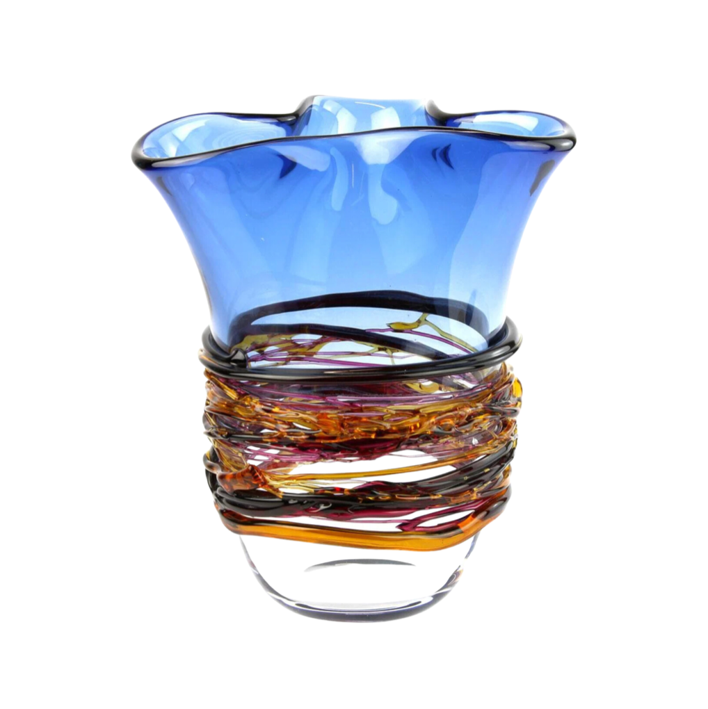 CALIFFO EXCLUSIVE - BLUE GLASS VASE