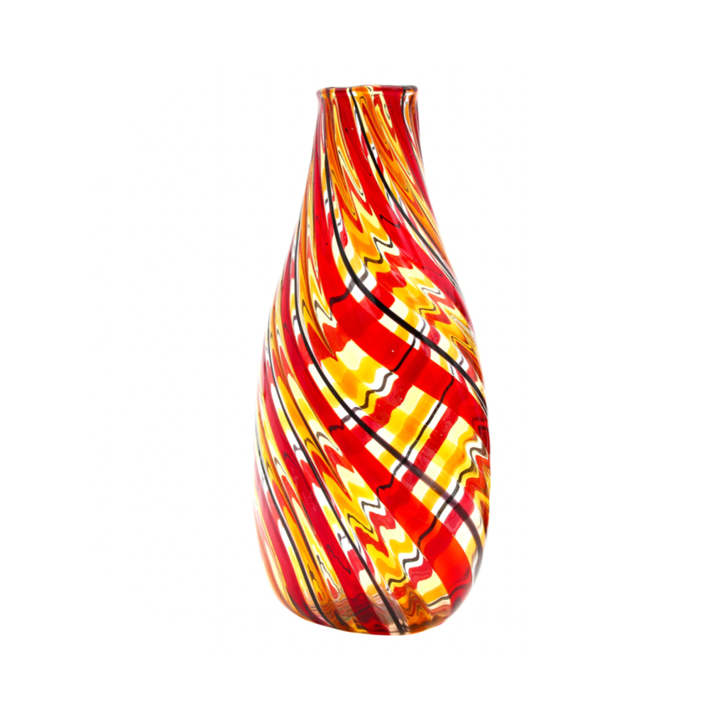 RED TWISTER - FILIGREE VASE