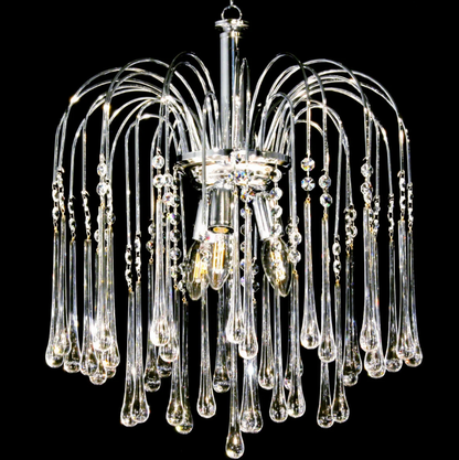 DROP CHANDELIER IN CLEAR GLASS