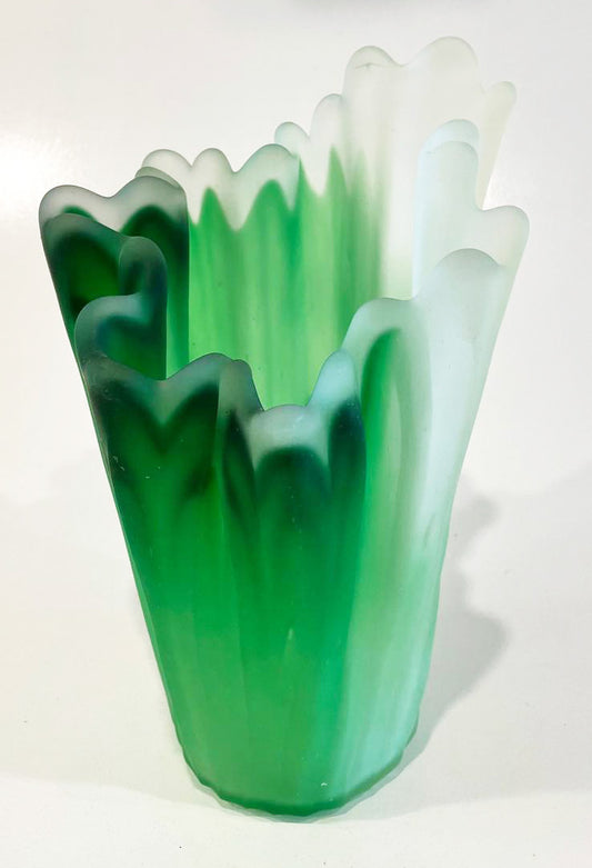 Green ice vase